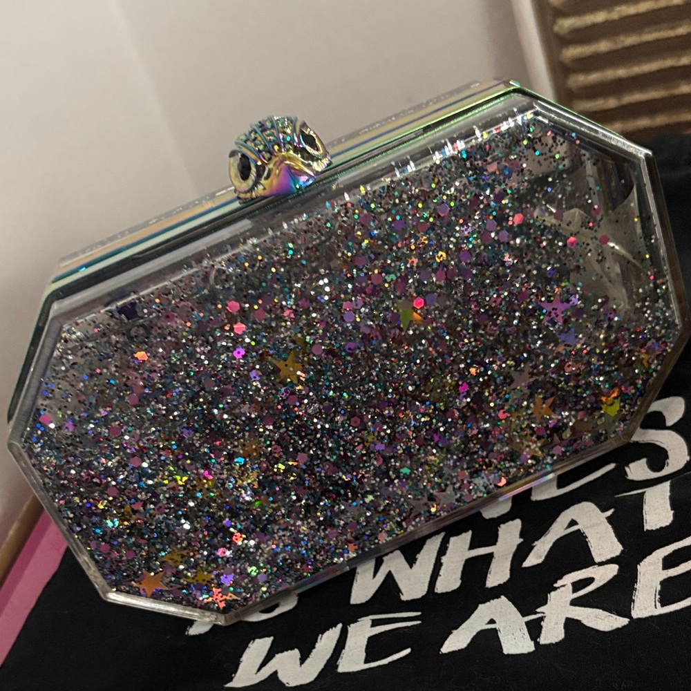 Kurt Geiger Multicolor Glitter Clutch